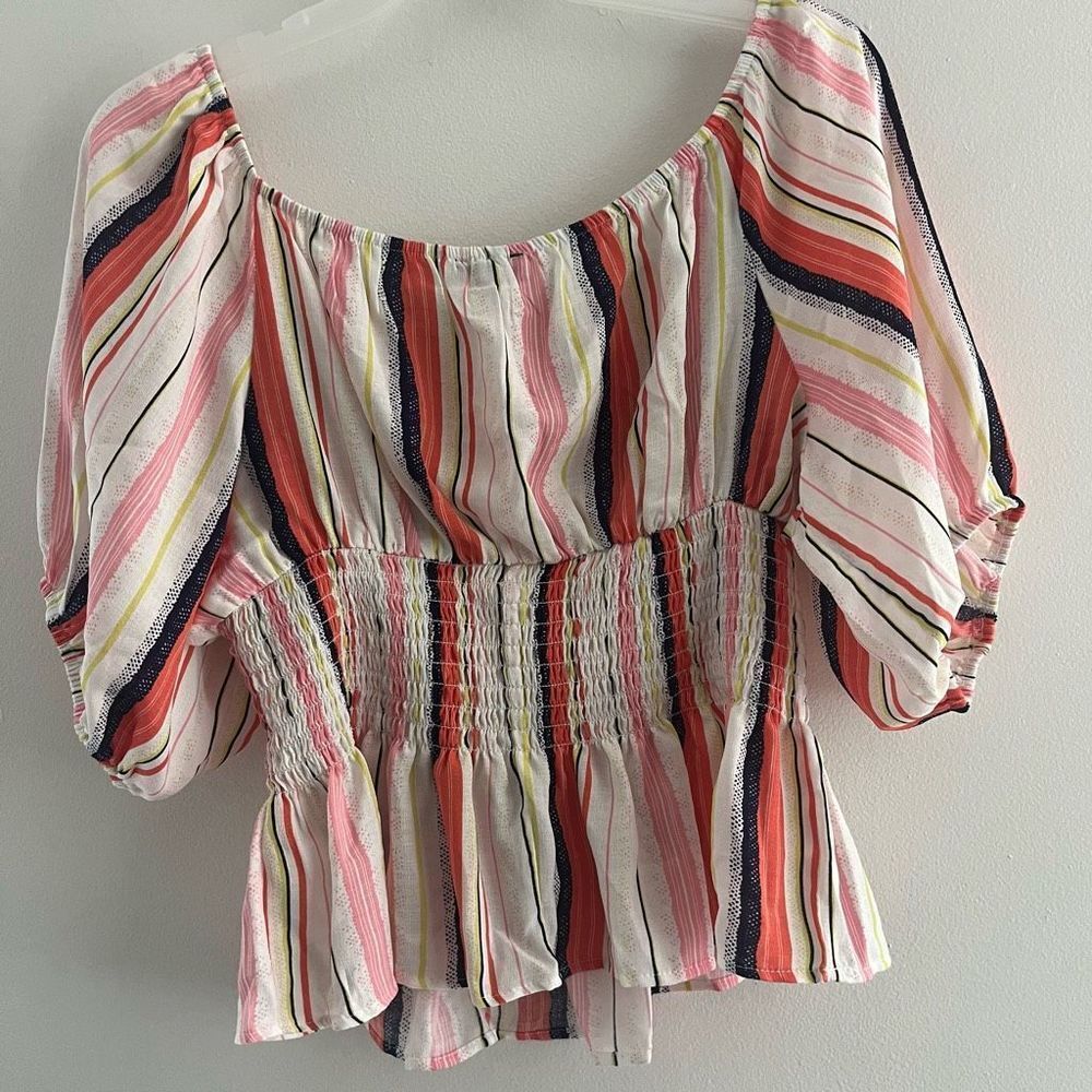 VENUS Blouse Top Women XL off shoulder ruff sleeve - Picture 5 of 14